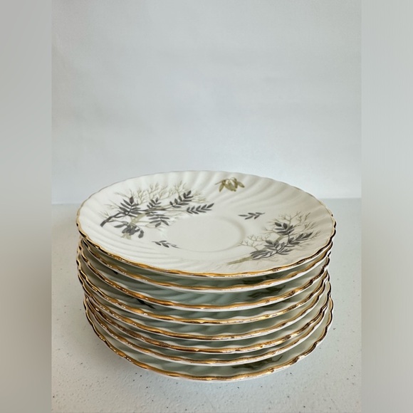 Adderley Tea Cup Saucer Plate Set of 8 (Discontinued) Fine Bone China - Picture 4 of 12